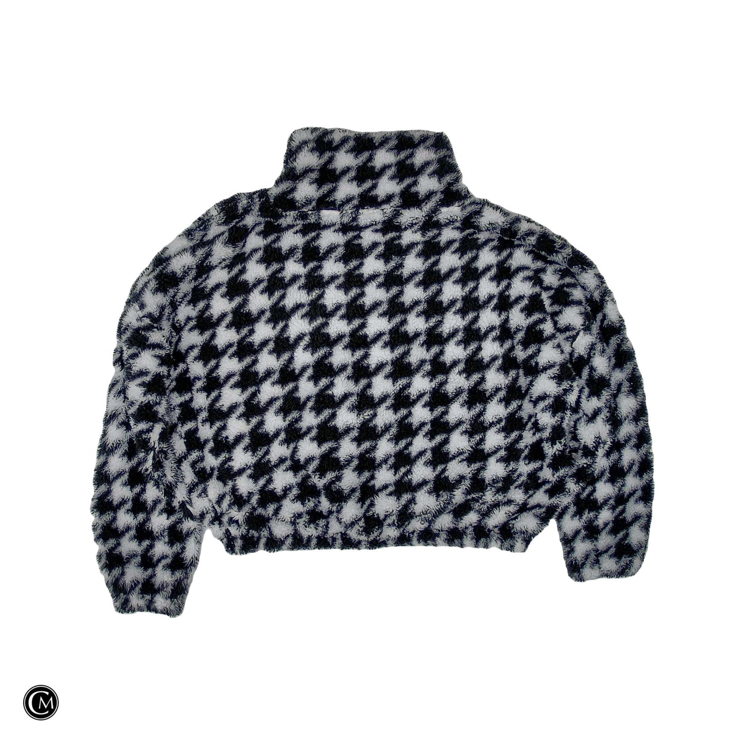 Jacket Faux Fur & Sherpa By Clothes Mentor In Black & White, Size: L