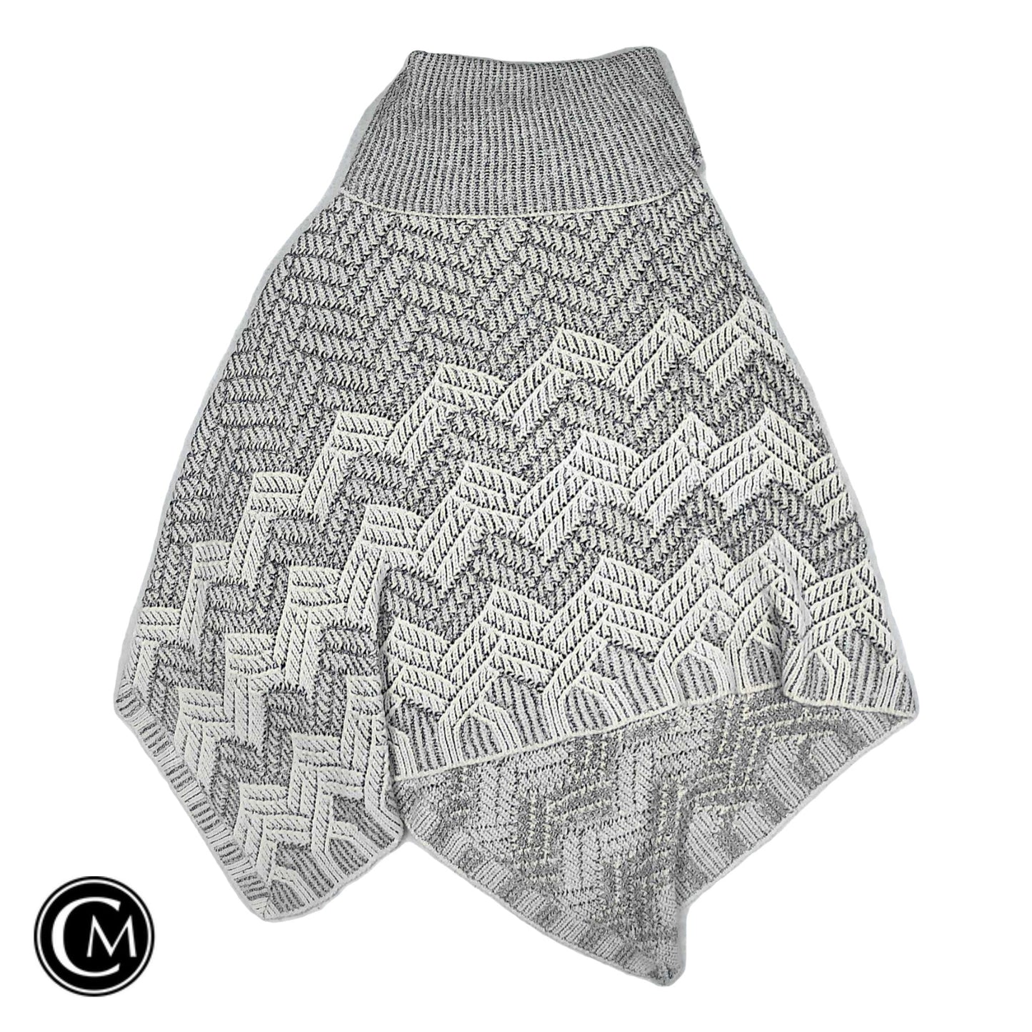 Shawl By White House Black Market In Grey & White, Size: M
