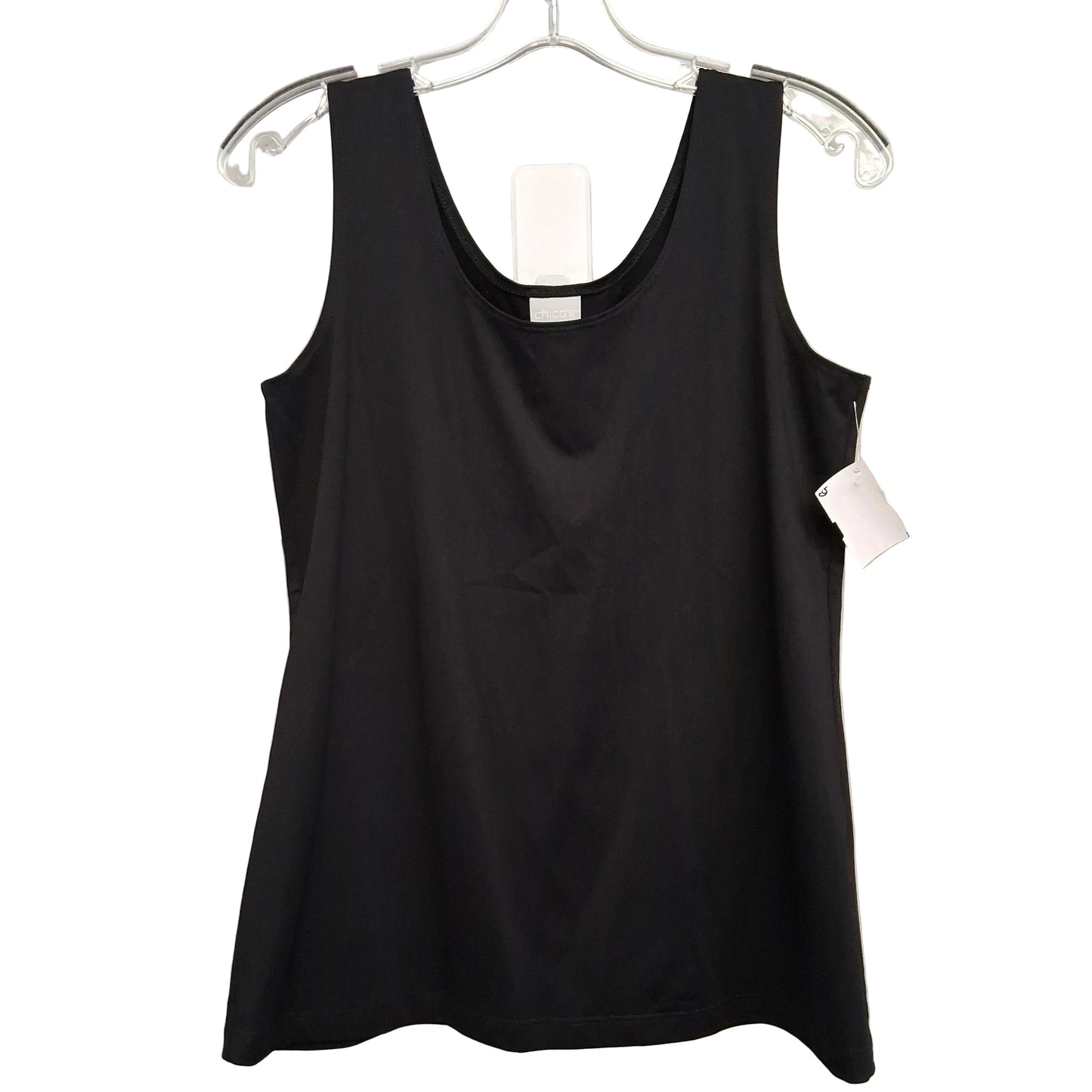 Top Sleeveless Basic By Chicos In Black, Size:S