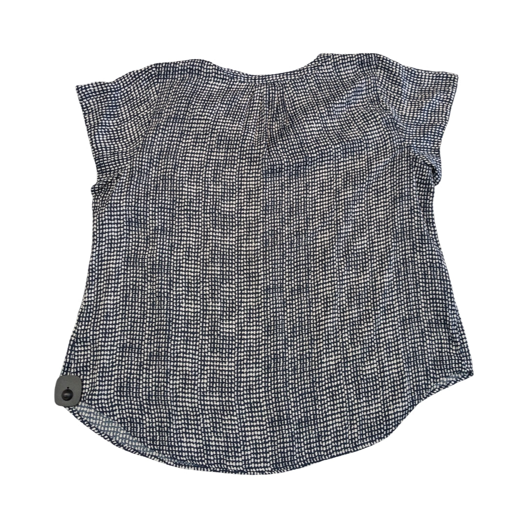 Top Ss By Liz Claiborne In Blue & White, Size:1X
