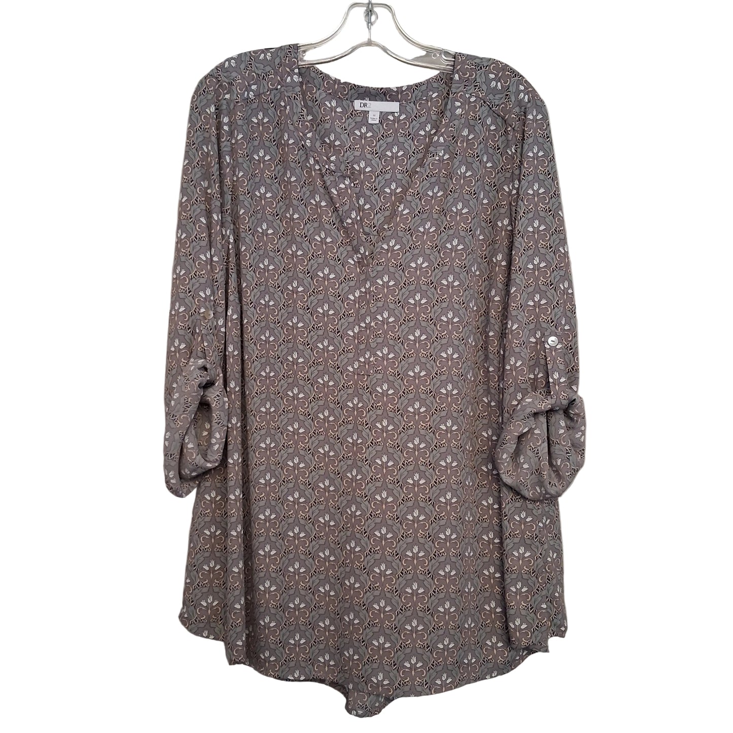 Top Ls By Dr2 In Floral Print, Size:1X