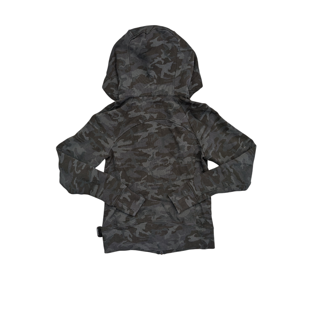 Athletic Top Ls Hoodie By Lululemon In Camouflage Print, Size:8