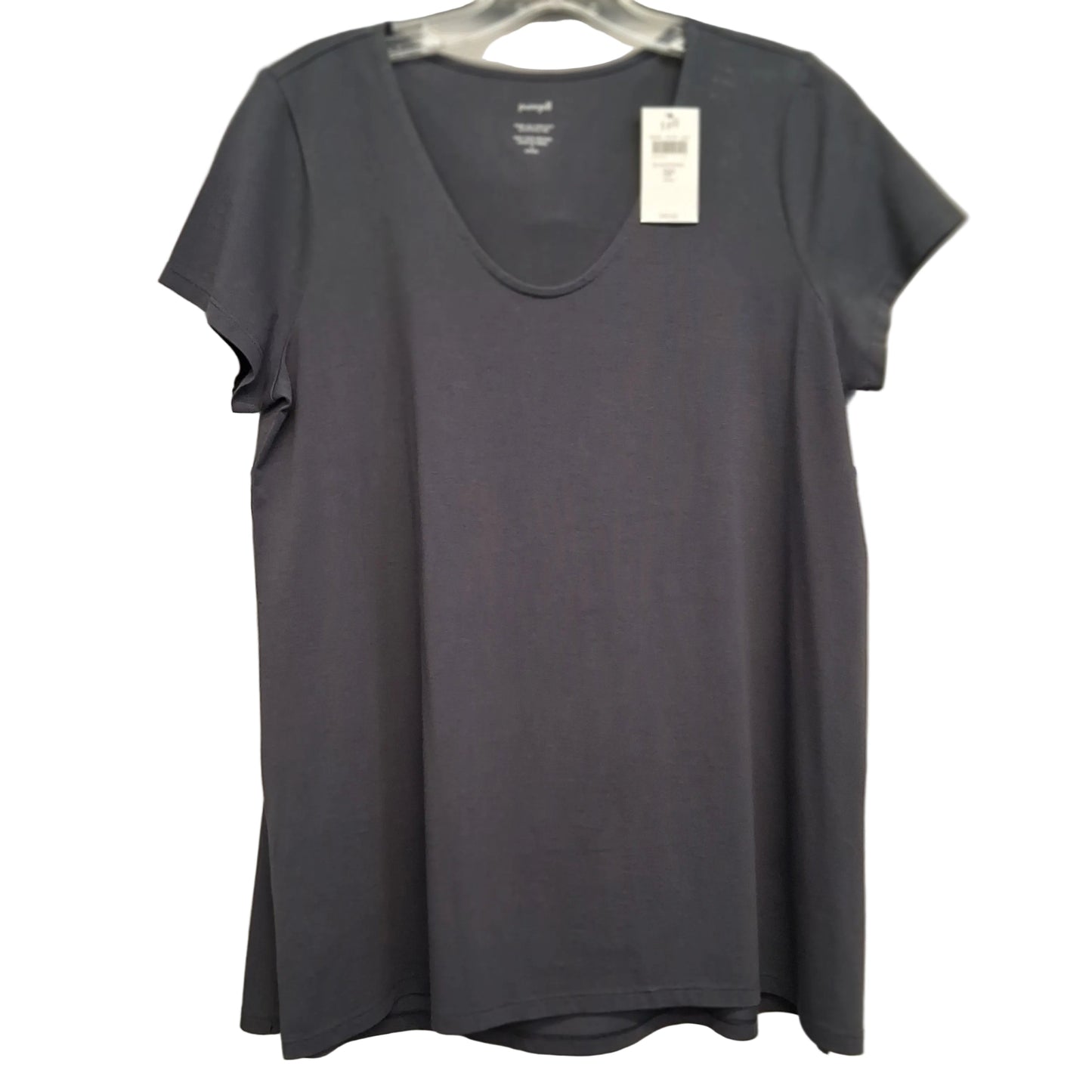 Top Ss Basic By Pure Jill In Grey, Size:Sp