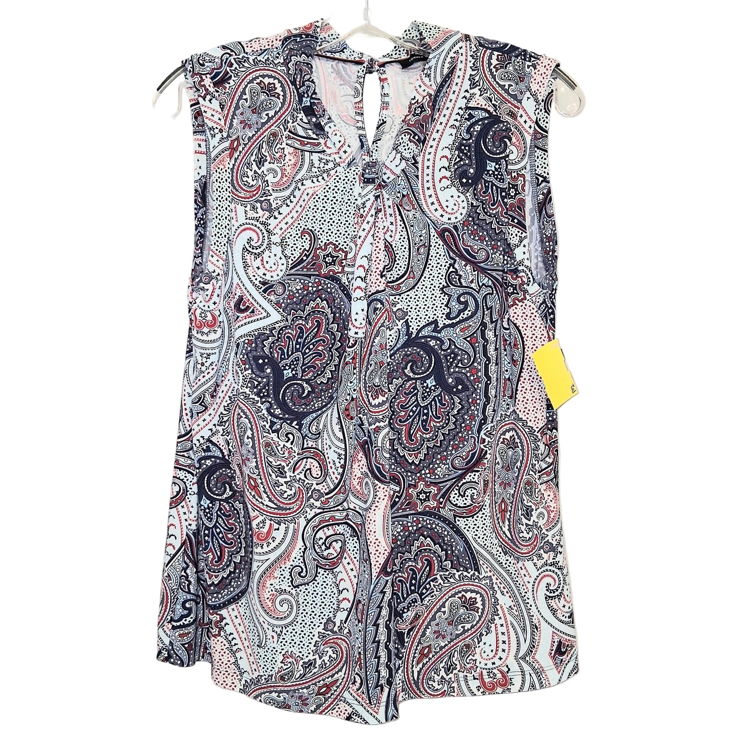 Top Sleeveless By Tommy Hilfiger In Blue & Red & White, Size:L