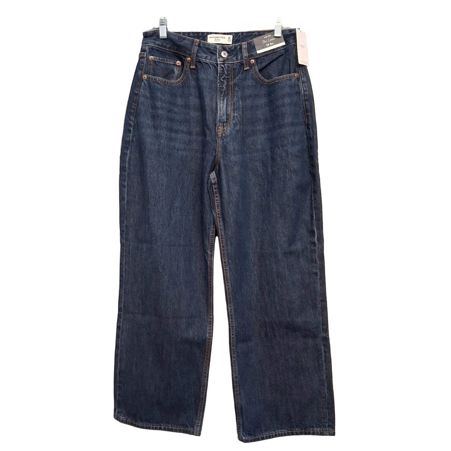 Jeans Wide Leg By Abercrombie And Fitch In Blue Denim, Size:8