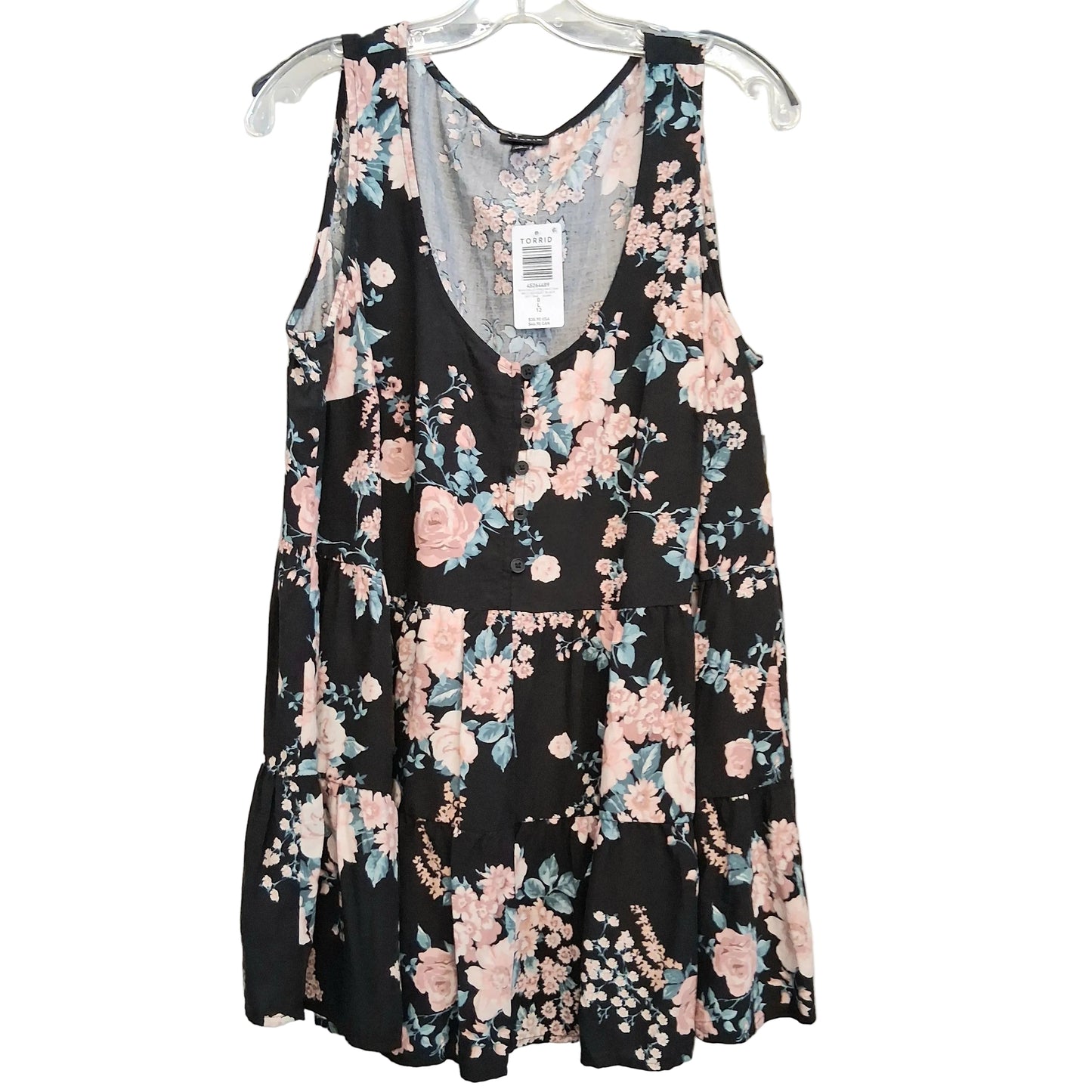 Top Sleeveless By Torrid In Black & Pink, Size:Xl