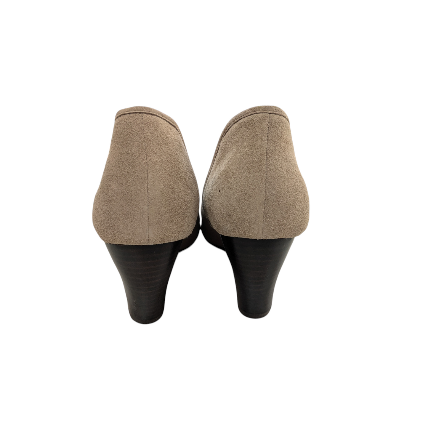 Boots Ankle Heels By Vaneli In Beige, Size:8.5