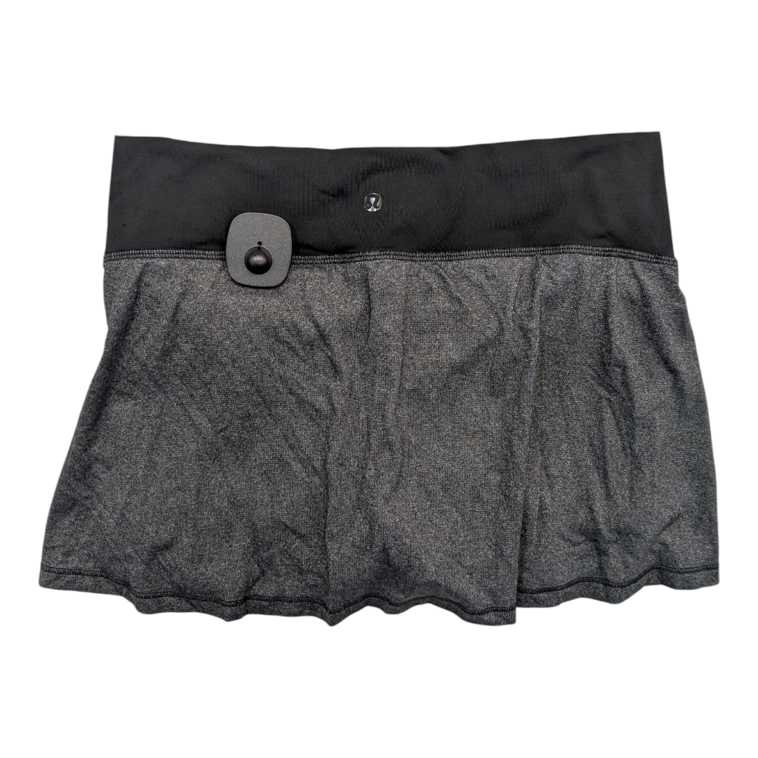 Athletic Skort By Lululemon In Black & Grey, Size:8