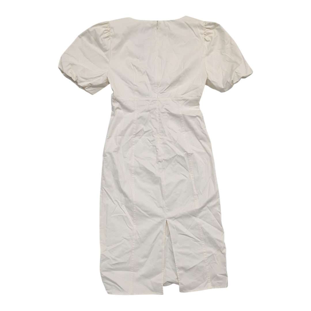 Dress Casual Midi By J. Crew In Ivory, Size:8