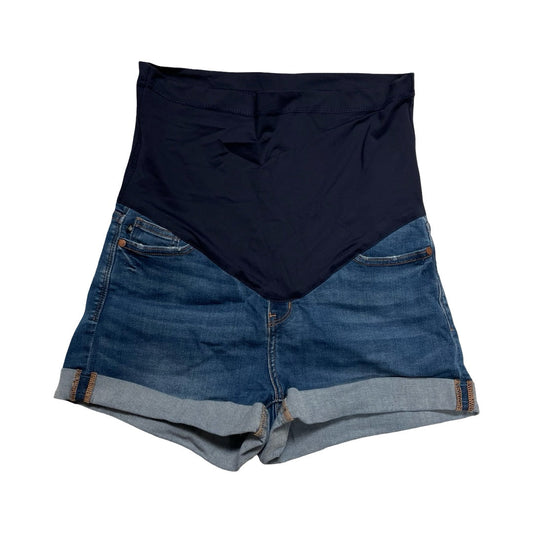 Mat Shorts By Pink Blush In Blue Denim, Size:L