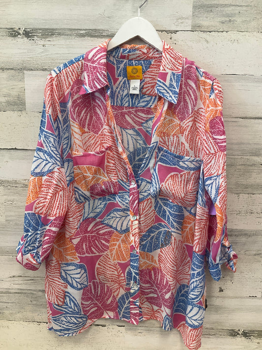 Top 3/4 Sleeve By Ruby Rd In Multi, Size:L