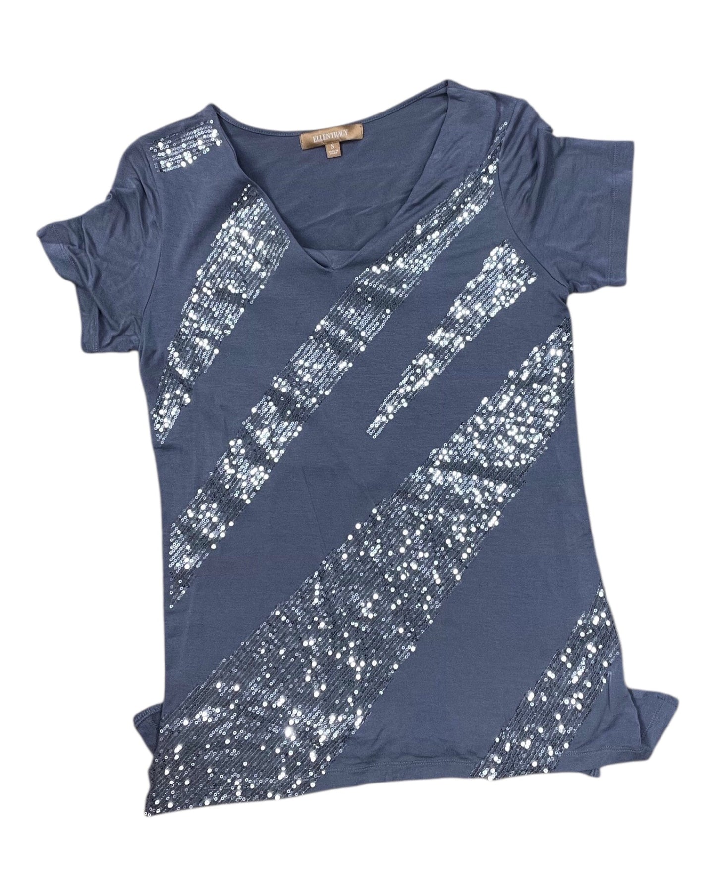 Top Ss By Ellen Tracy In Grey, Size:S