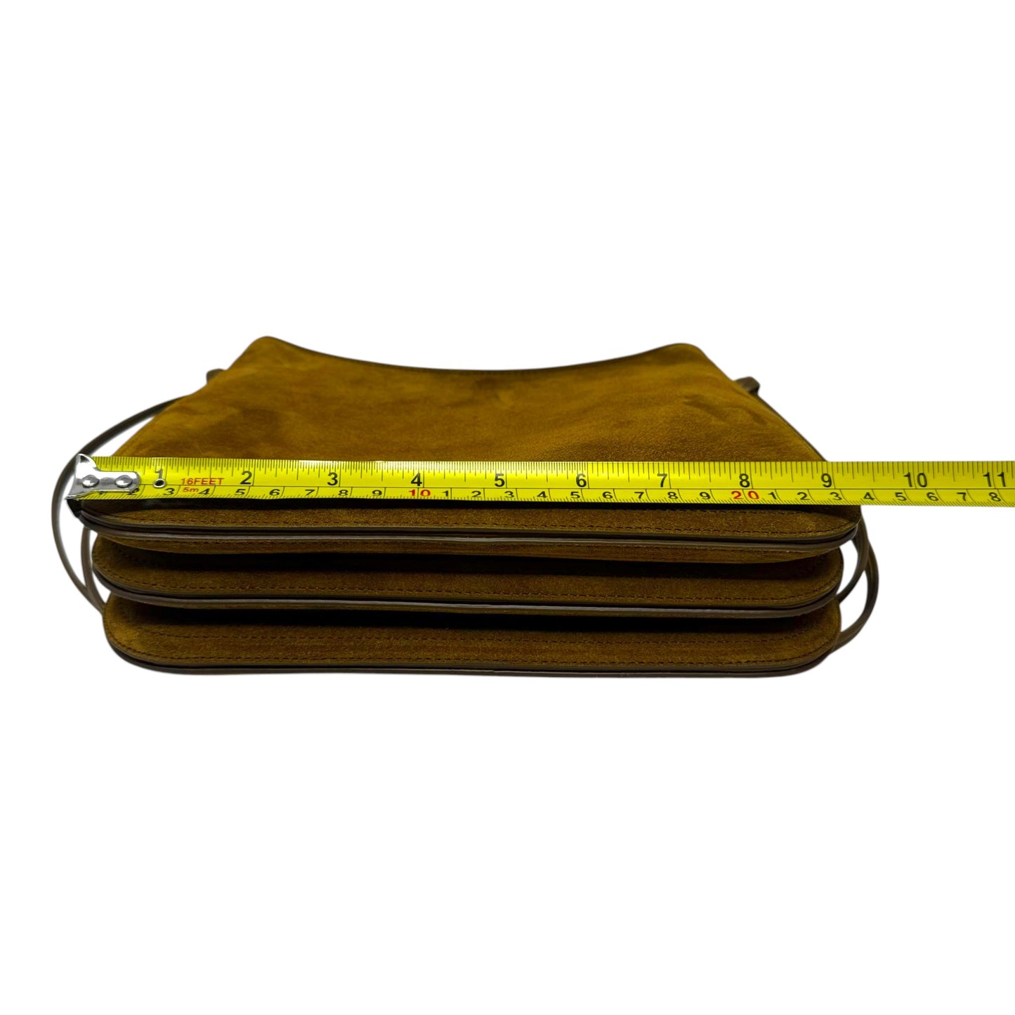 The Small Gig Bag By Phoebe Philo in Toffee Suede, Size: Medium