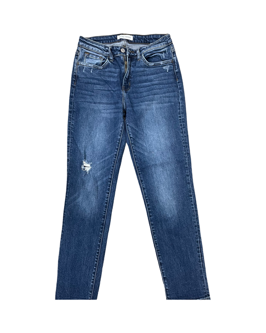 Jeans Boyfriend By Flying Monkey In Blue Denim, Size:4