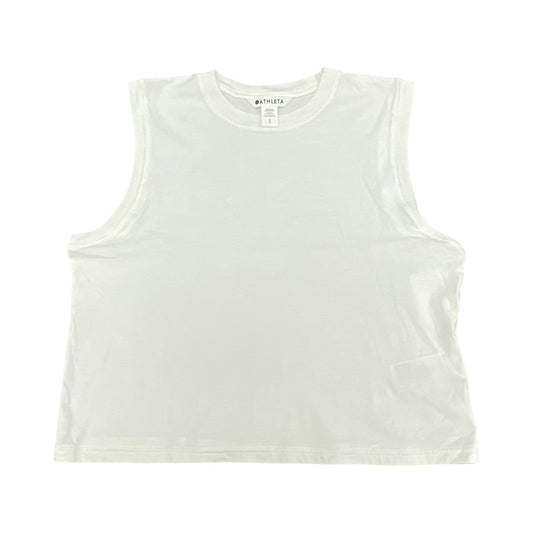 Athletic Tank Top By Athleta In White, Size:S