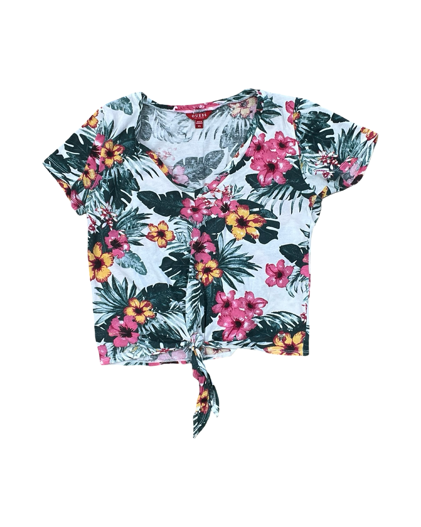 Top Ss By Guess In Floral Print, Size:Xs