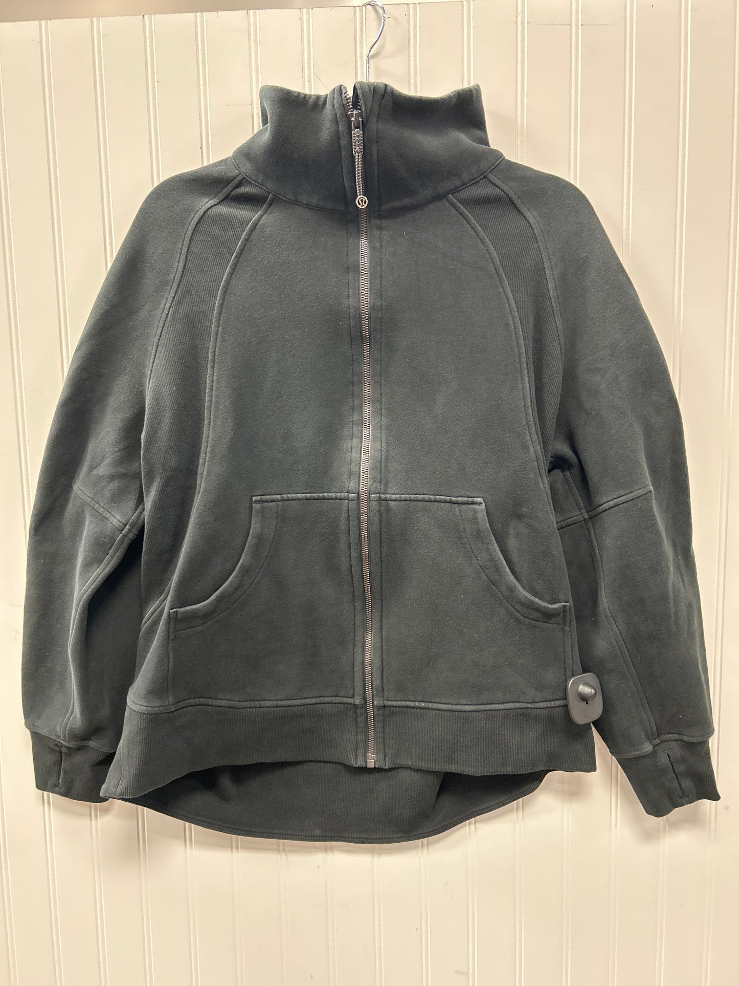 Athletic Jacket By Lululemon In Black, Size:M