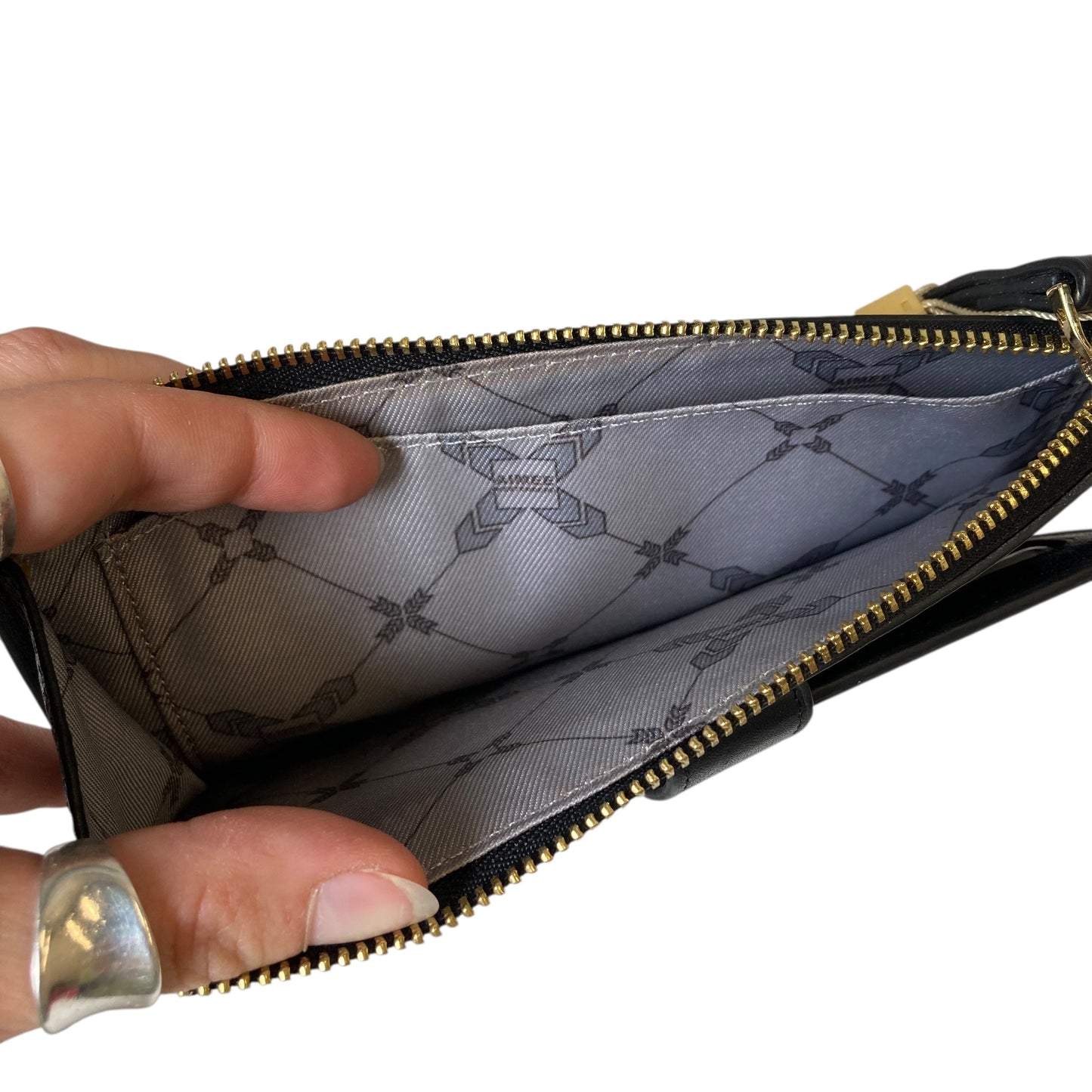 Wristlet Leather By Aimee Kestenberg In Black, Size:Medium