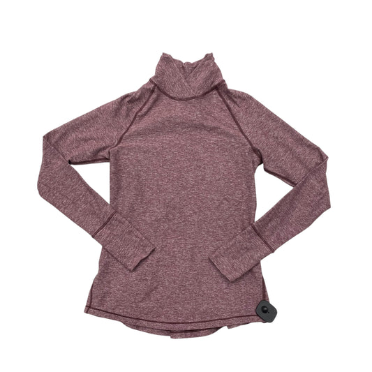 Athletic Top Ls Collar By Lululemon In Maroon, Size:4