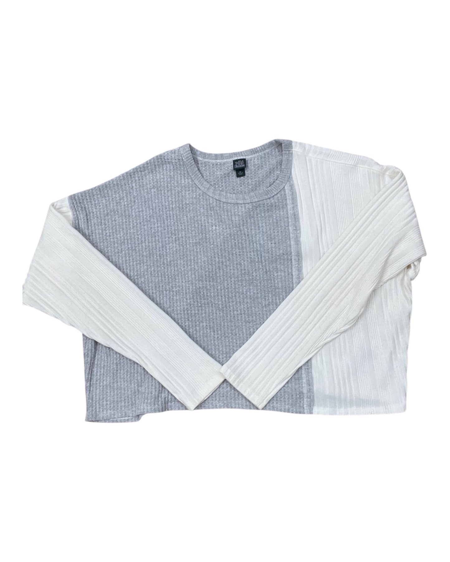Top Ls By Wild Fable In Grey & White, Size:Xl