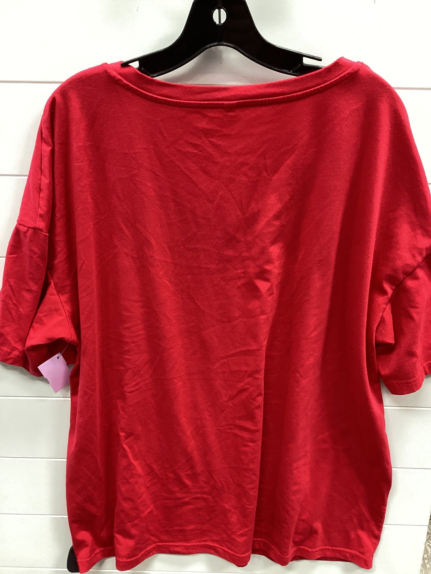 Top Ss Basic By Clothes Mentor In Red, Size:1X