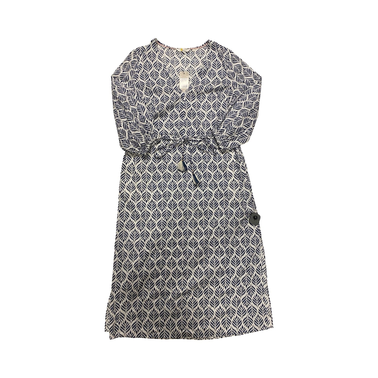 Dress Casual Midi By Boden In Blue & White, Size:10