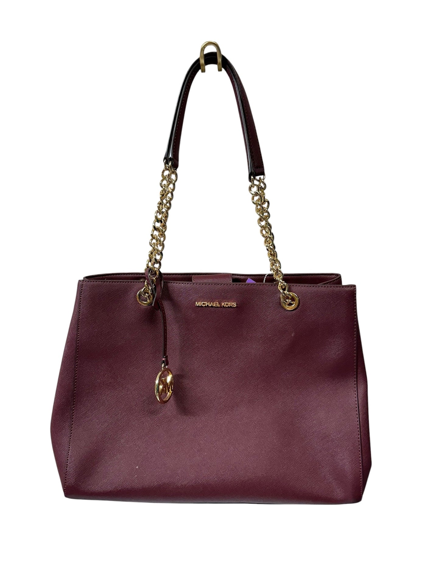 Handbag Designer By Michael Kors In Maroon, Size:Large