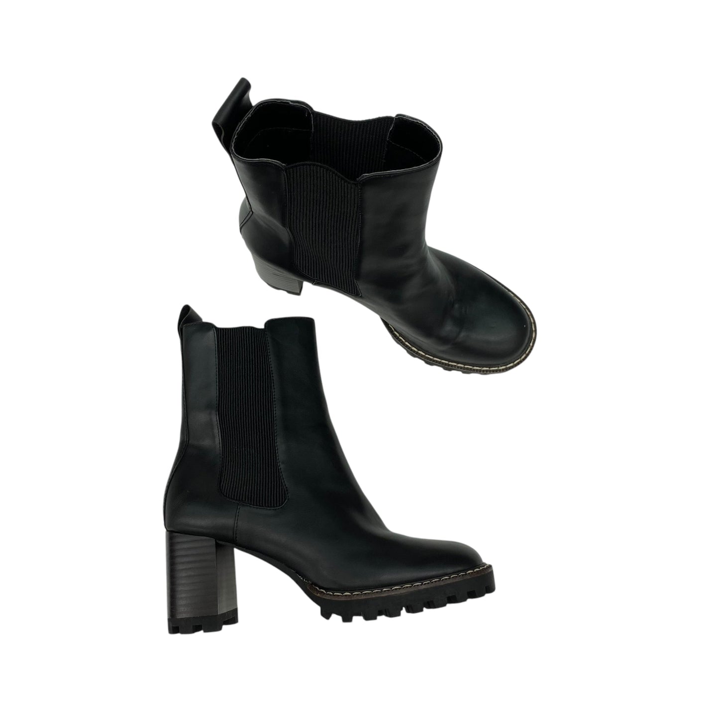 Boots Ankle Heels By H&M In Black, Size:7.5