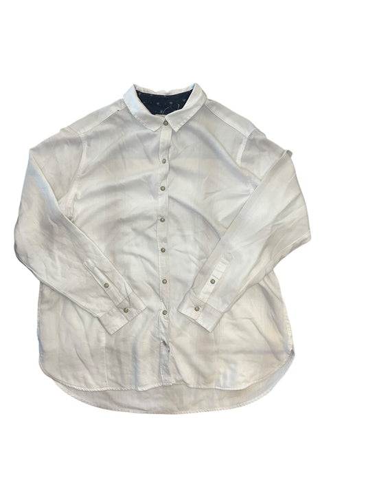 Blouse Ls By Jachs Girlfirend In White, Size:Xl