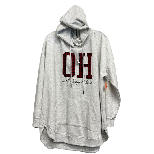 Sweatshirt Hoodie By Maurices In Grey, Size:2X