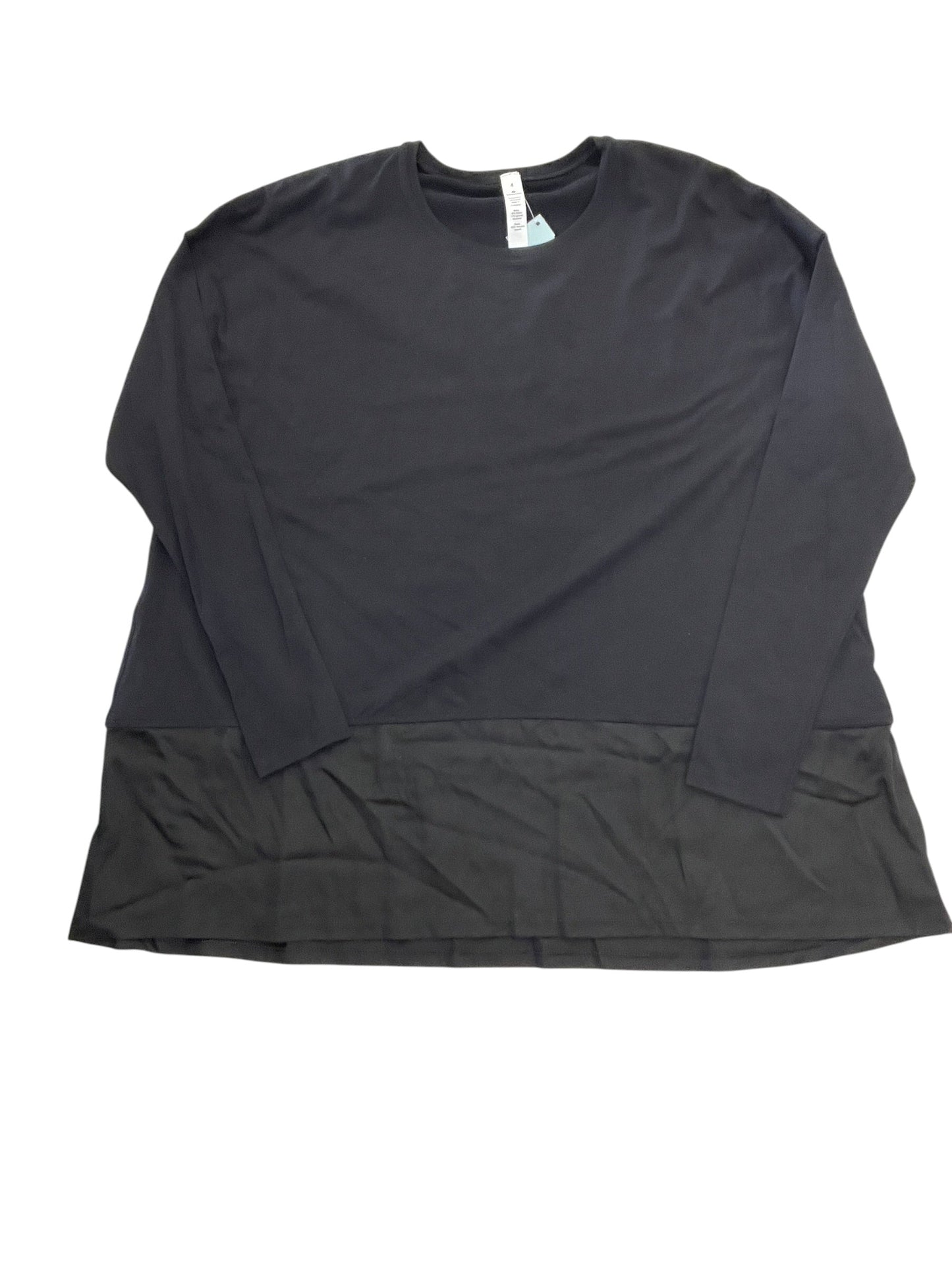 Athletic Top Ls Collar By Lululemon In Black, Size:S