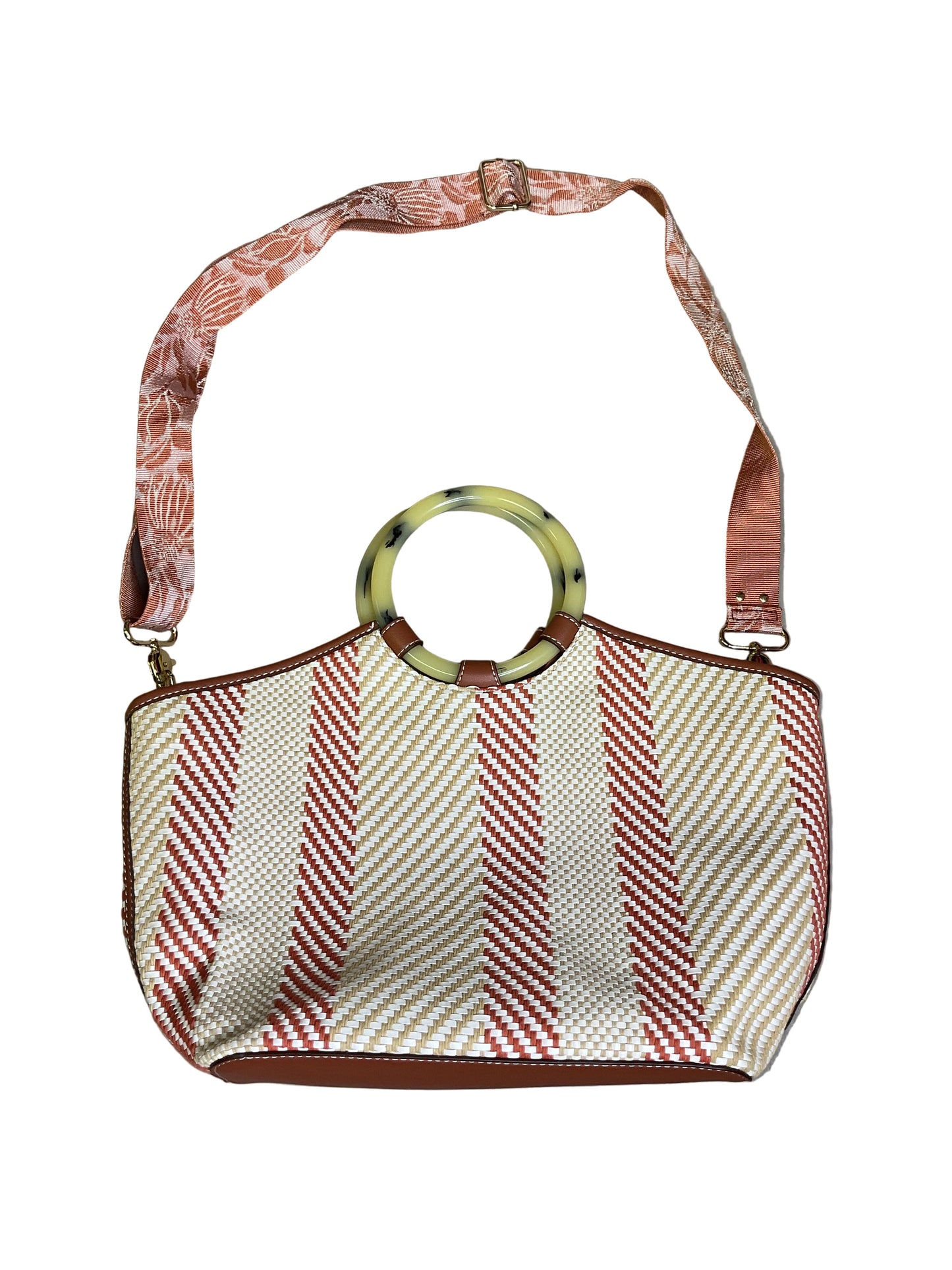 Handbag By Stella And Dot In Orange & Tan, Size:Medium