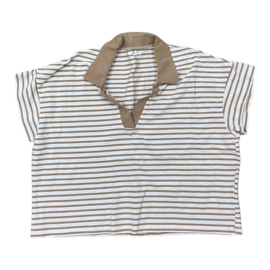 Top Ss By Maurices In Cream & Tan, Size:Xl