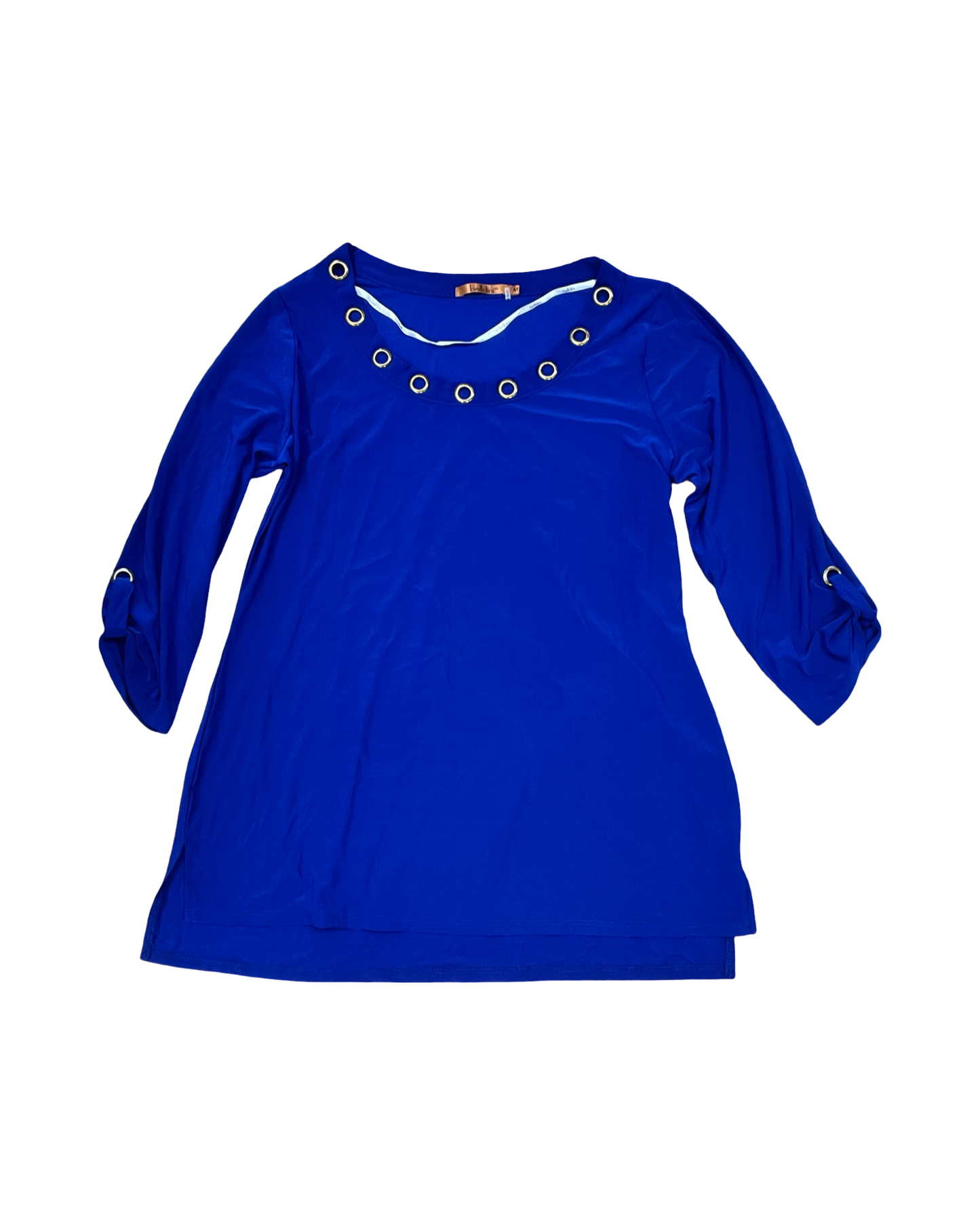 Top 3/4 Sleeve By Belldini In Blue, Size:M