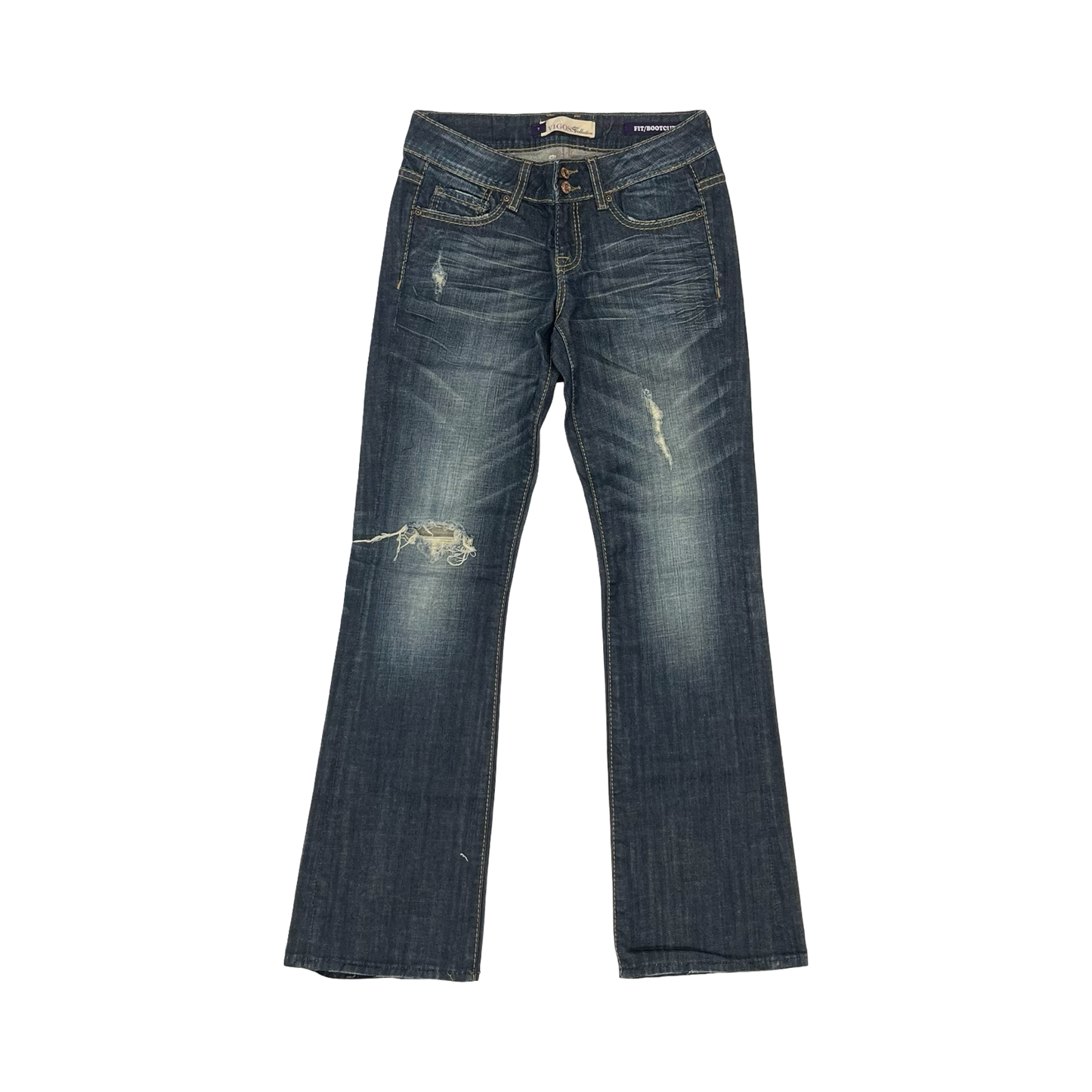 Jeans Boot Cut By Vigoss In Blue Denim, Size:8