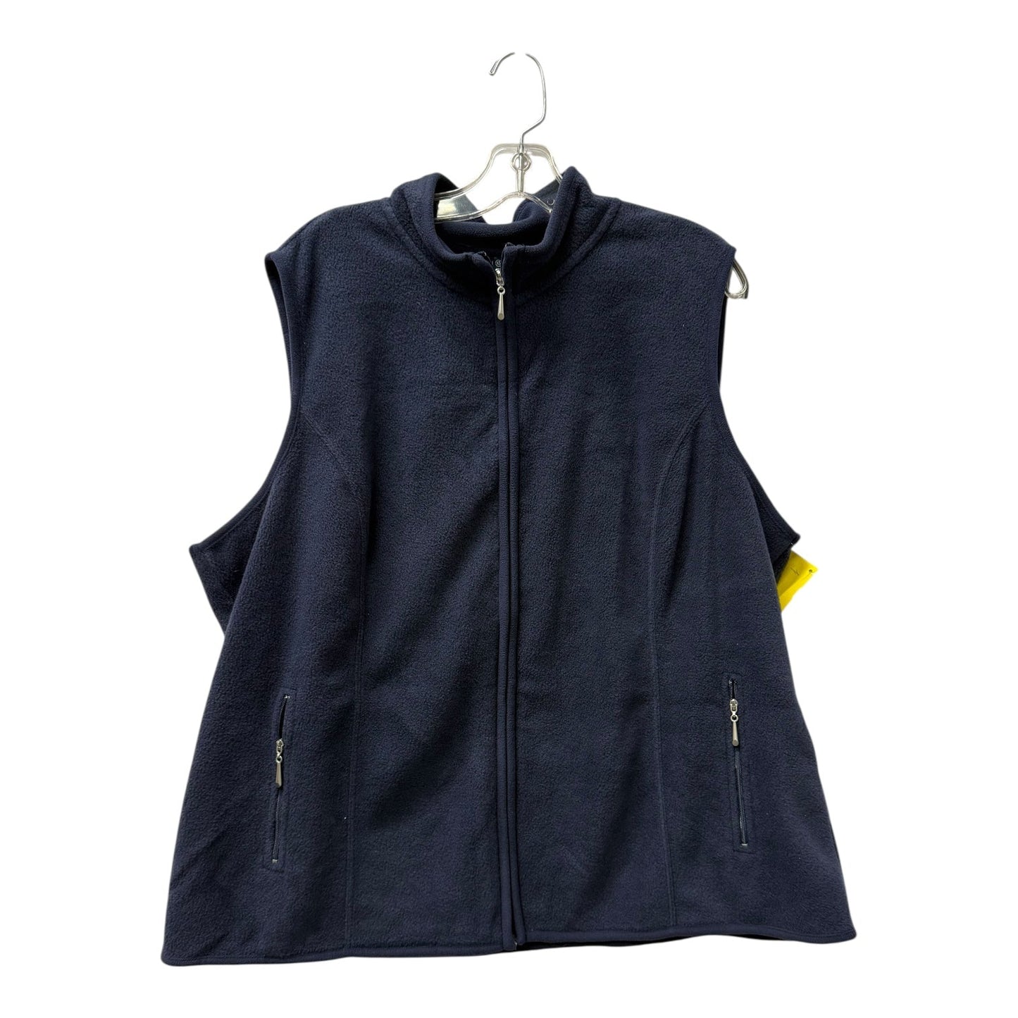 Vest Fleece By Karen Scott In Blue, Size:1X