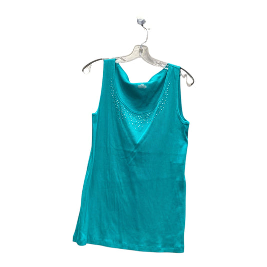 Top Sleeveless By St Johns Bay In Teal, Size:Xl