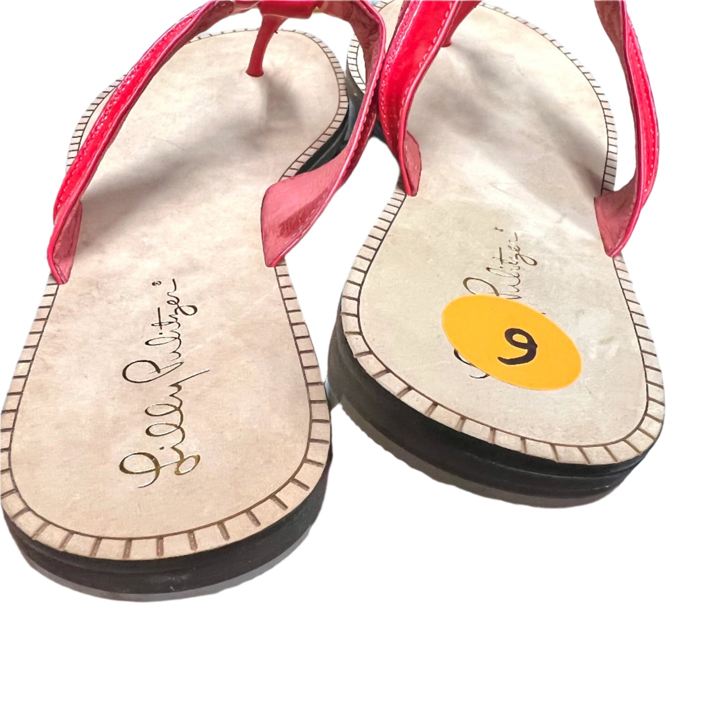 Sandals Designer By Lilly Pulitzer In Orange, Size: 6