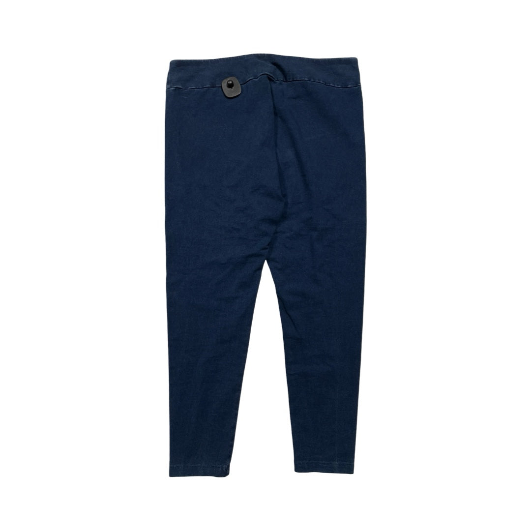 Pants Cropped By Pure Jill In Blue Denim, Size:L
