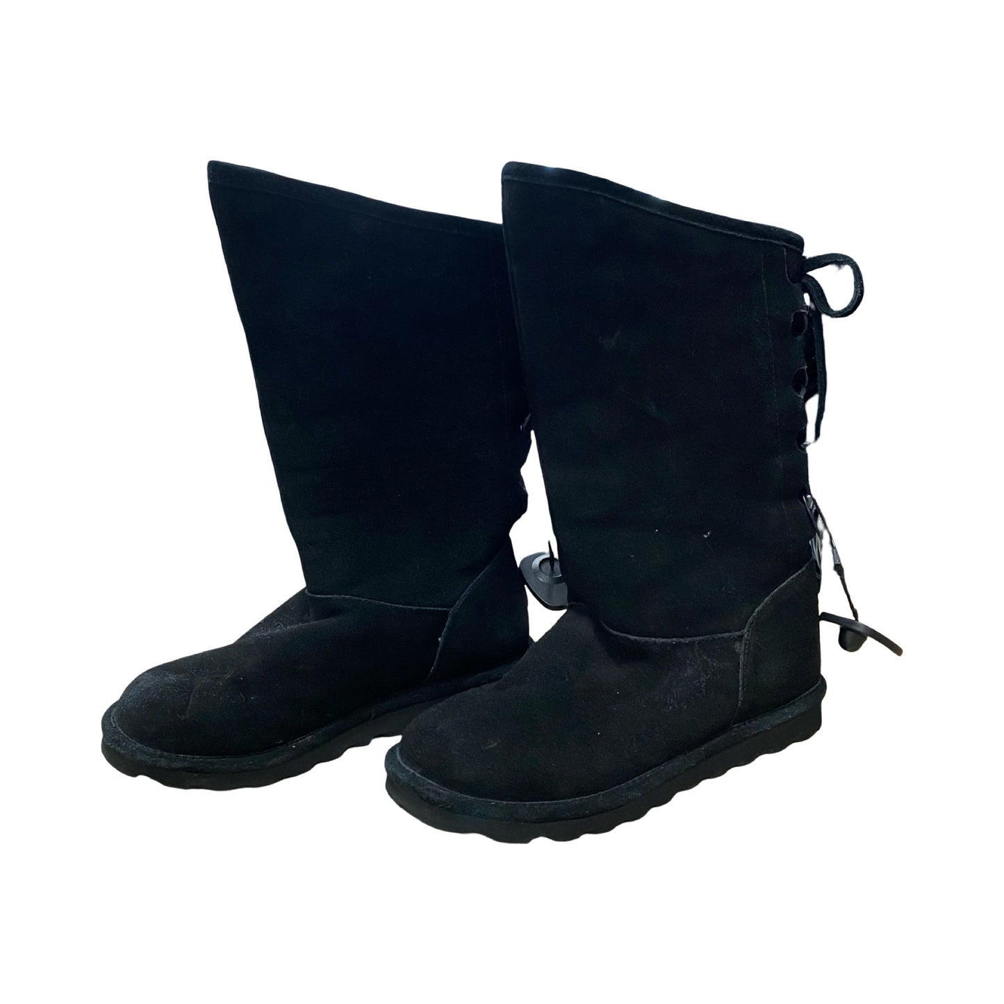 Boots Knee Flats By Bearpaw In Black, Size:9