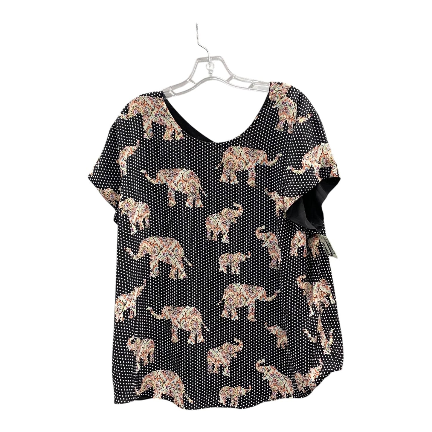 Top Ss By Chicos In Black & Pink, Size:Xl