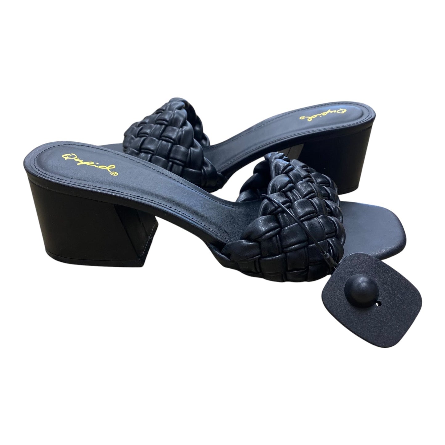 Shoes Heels Block By Qupid In Black, Size:8.5