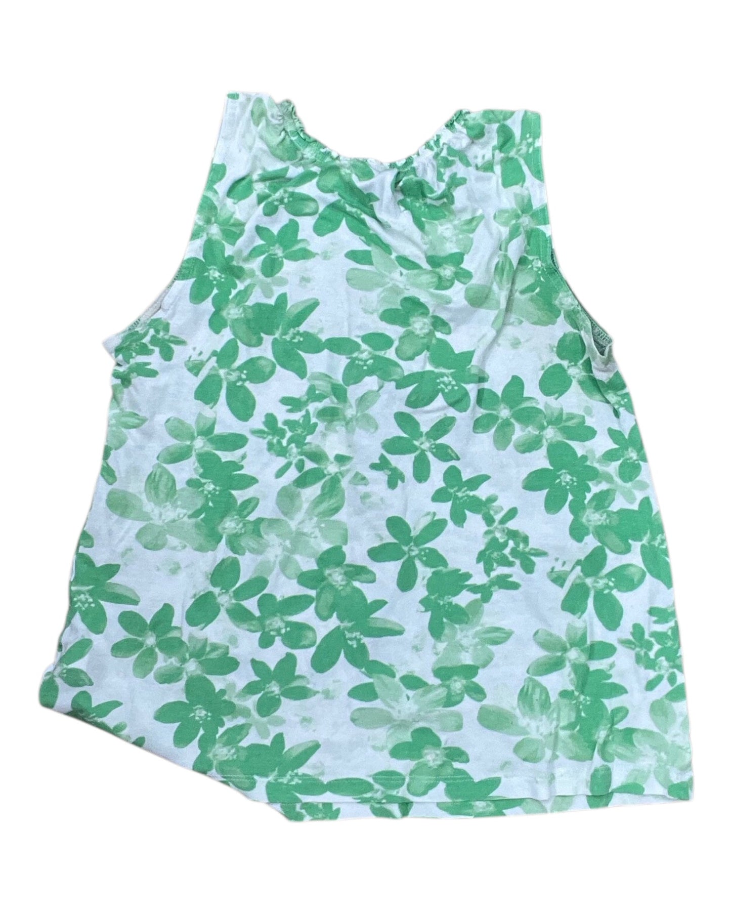 Top Sleeveless By Simply Vera In Green & White, Size:Xs