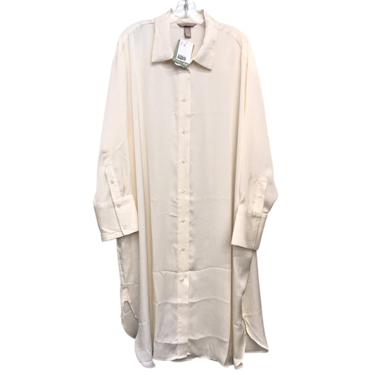 Dress Work By H&M In Cream, Size:1X