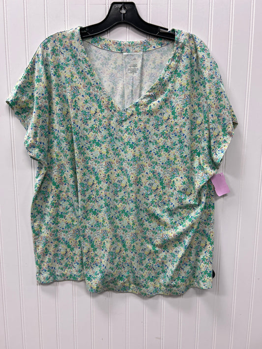 Top Ss By J. Jill In Green, Size:2X