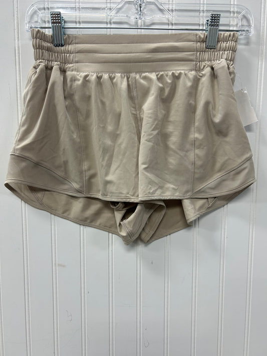 Athletic Shorts By Lululemon In Tan, Size:6