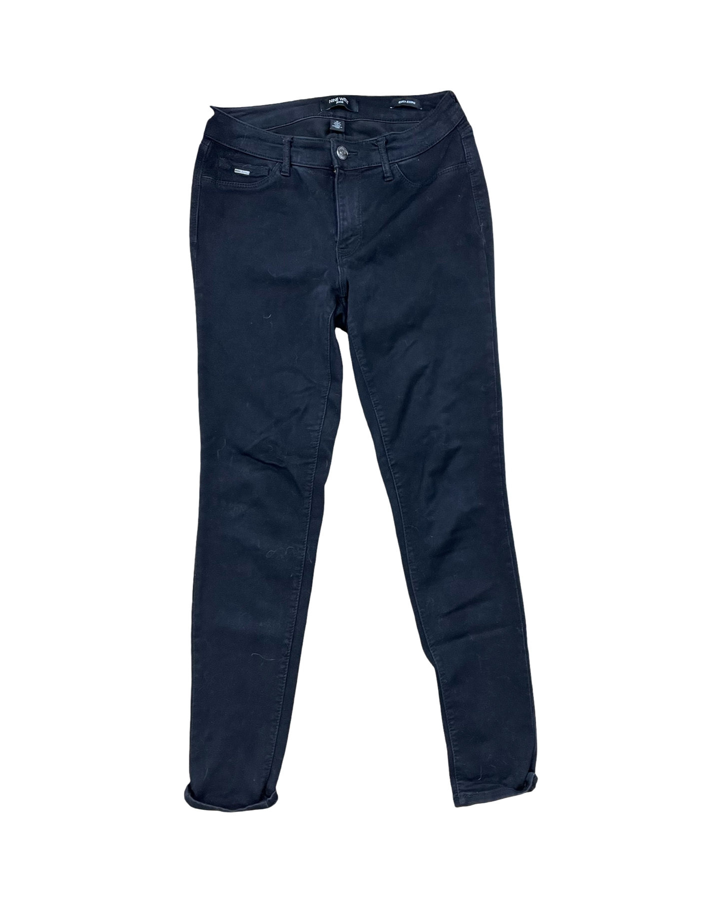 Jeans Jeggings By Nine West In Black Denim, Size:6