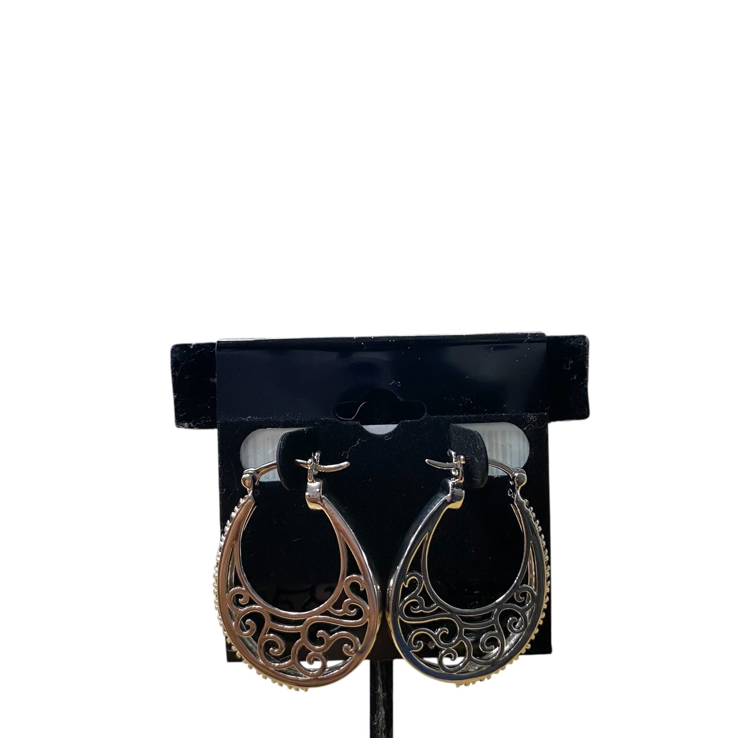 Earrings Designer By Swarovski In Purple & Silver