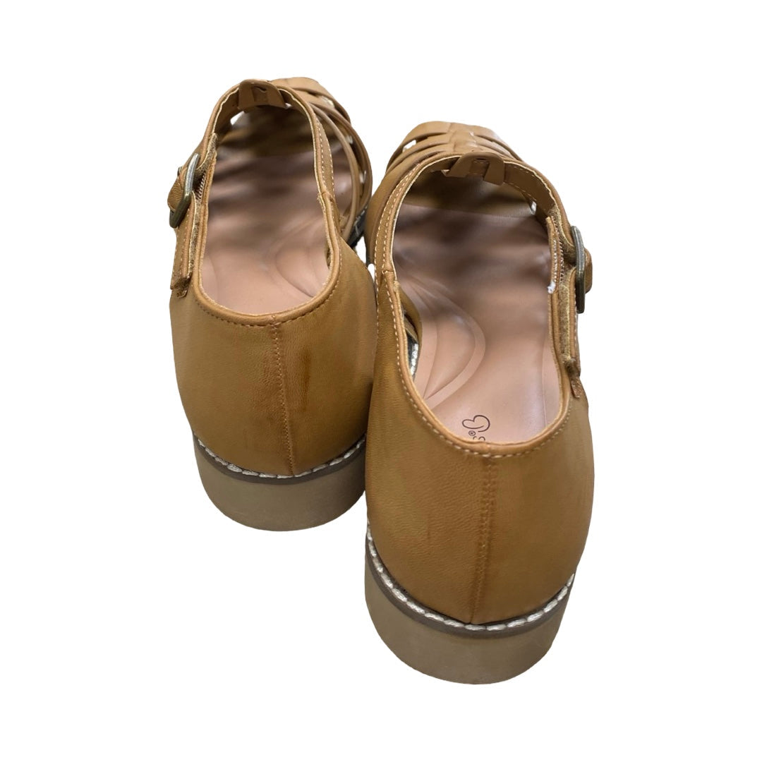 Sandals Flats By Bare Traps In Brown, Size:8.5