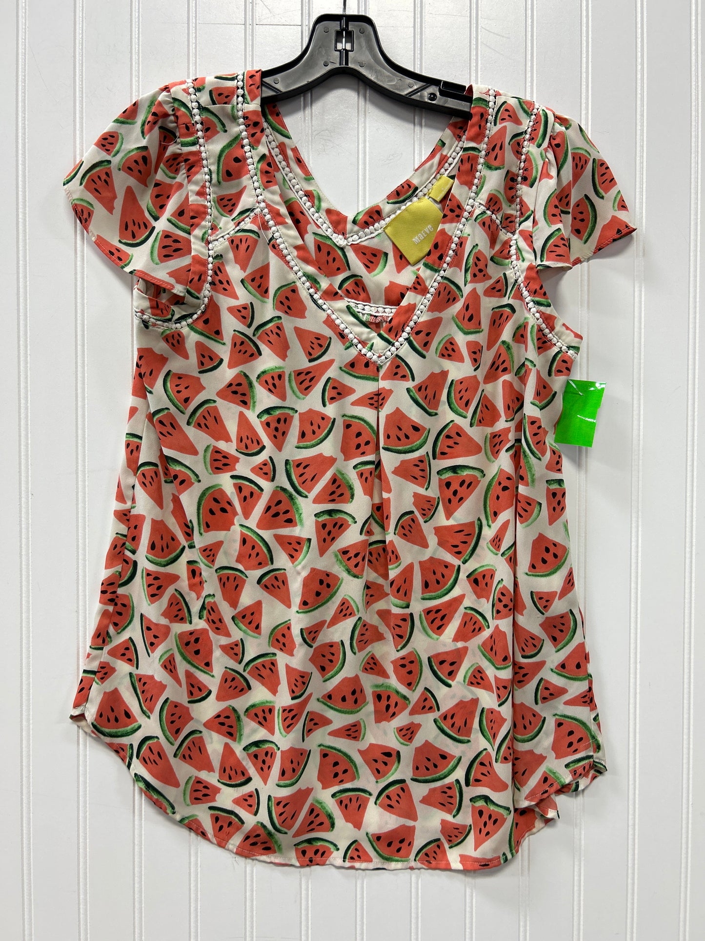 Top Ss By Maeve In Cream & Pink, Size:6